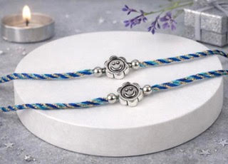 German Silver Rakhi for Brother – Antique Designer Rakhi | Traditional Raksha Bandhan Special