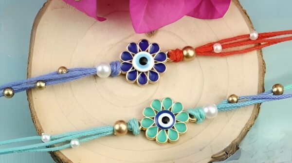Floral Evil Eye Rakhi- R026