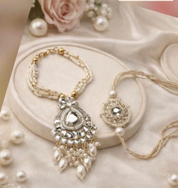 Kriti Pearl Rakhi Lumba Set- RL28