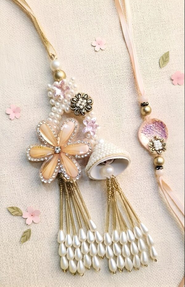 Pink & Peach Rakhi Lumba Set - RL29