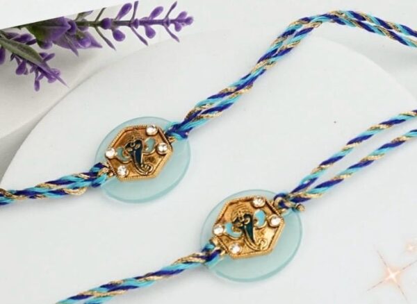 Ganpati Blue Rakhi